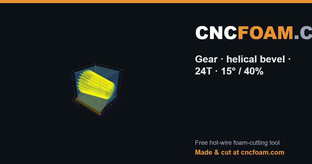 Gear · helical bevel · 24T · 15° / 40%