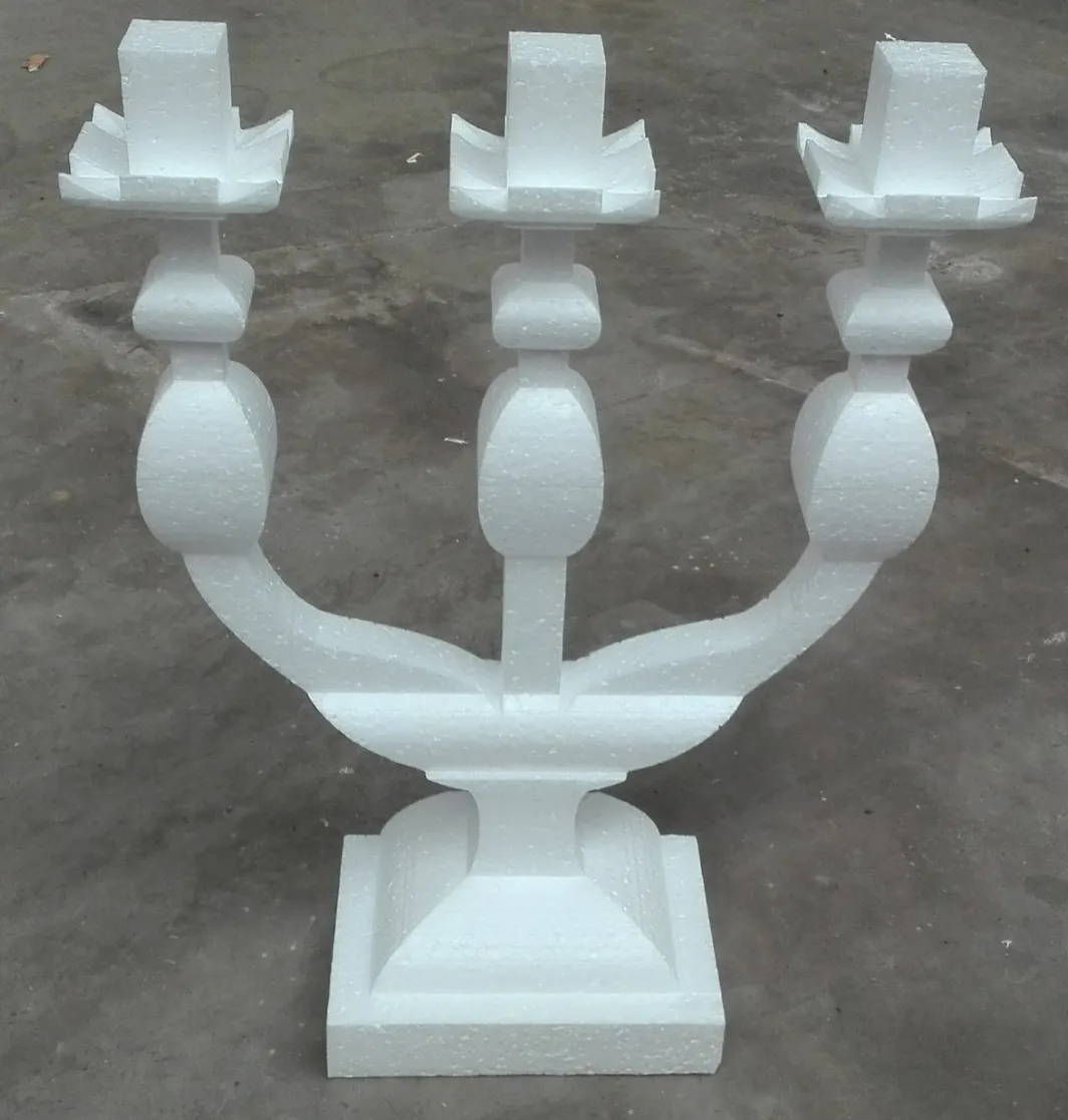 candlabra - 3 candle holder decor piece — real cut photo
